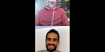 Santiago Gentiletti dialogando con Axel Rolón en Planeta Newell's (IG)